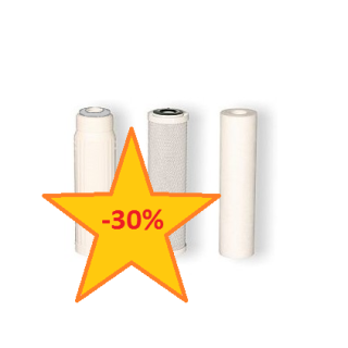Jeu de 3 filtres pour osmoseur d'autoclave