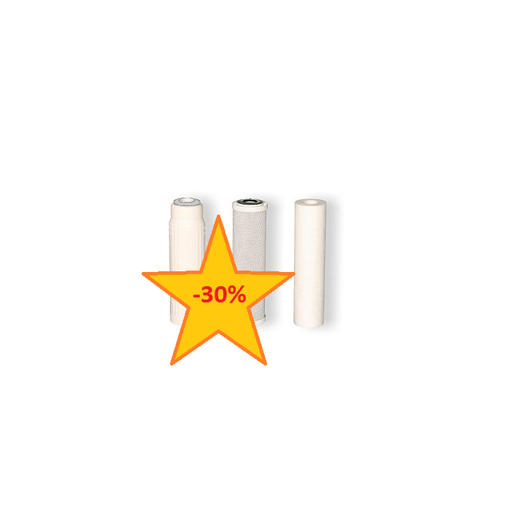 Jeu de 3 filtres pour osmoseur d'autoclave